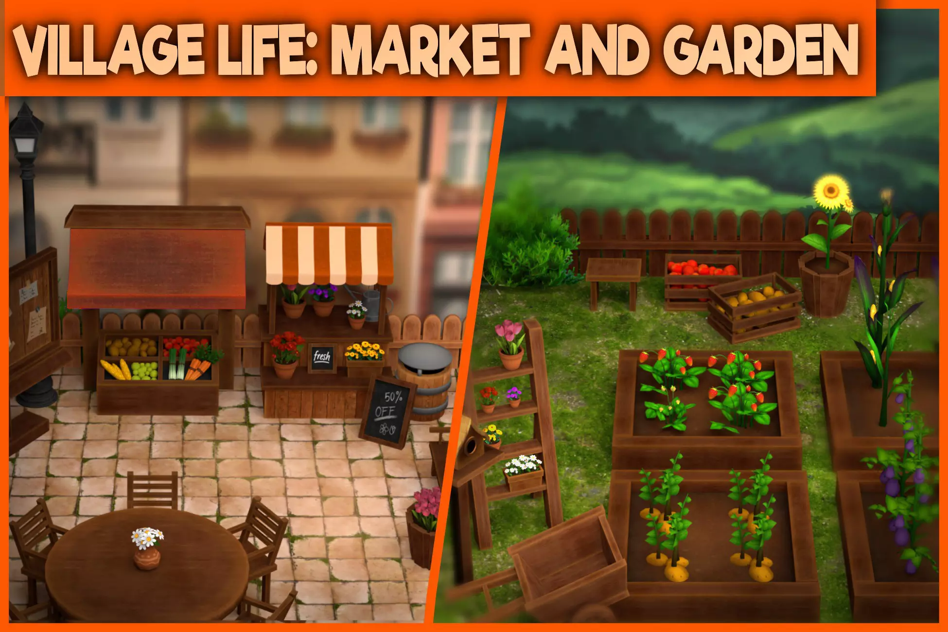 Village Life — Market and Garden
