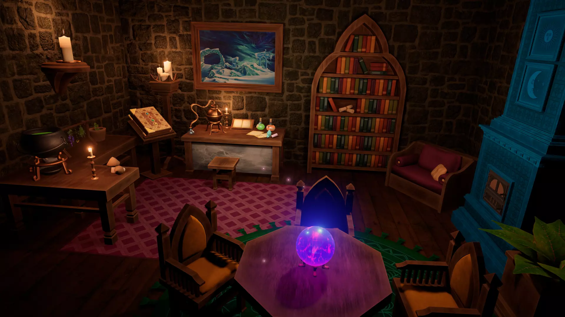 Fantasy Wizard Library & Study Furniture Pack preview 3